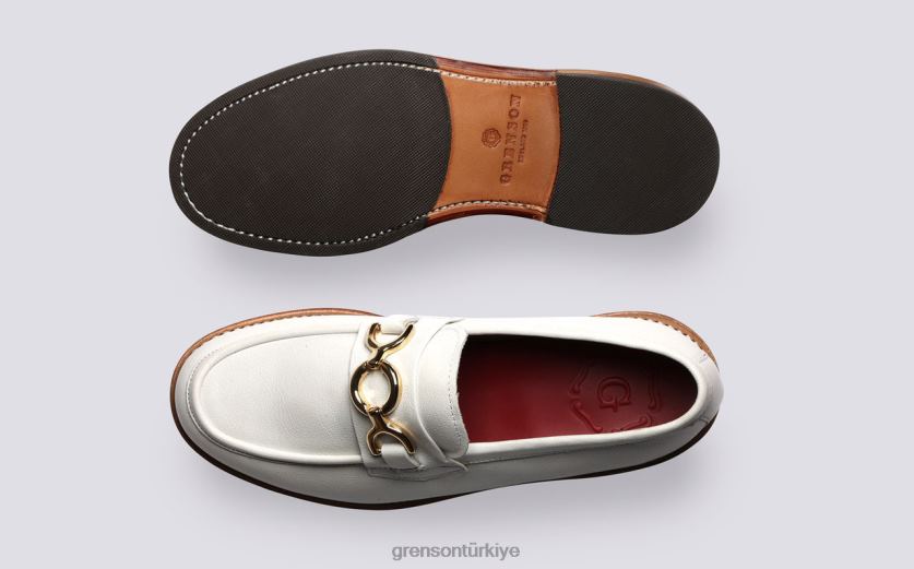 Grenson nina kadınlar beyaz mokasen B466H250