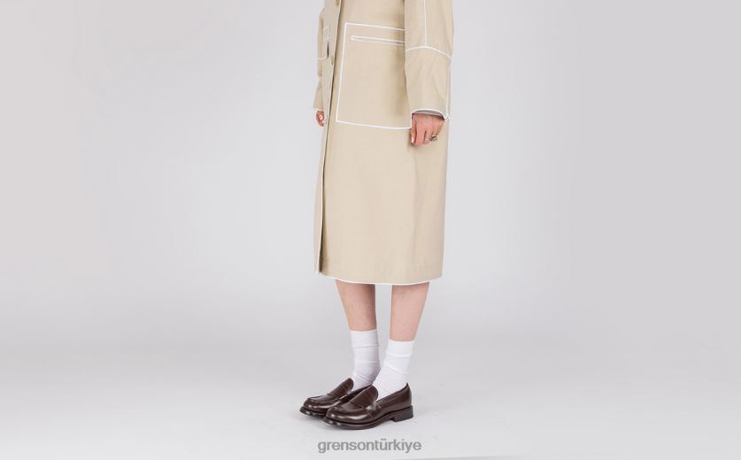 Grenson susie kadınlar kahverengi mokasen B466H234