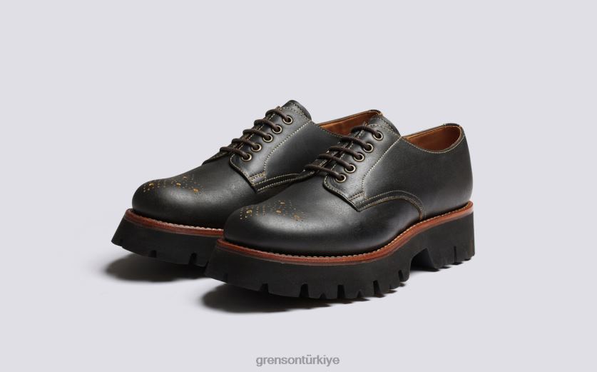 Grenson çobanpüskülü kadınlar eski kahverengi resmi ayakkabı B466H322