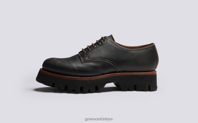Grenson çobanpüskülü kadınlar eski kahverengi resmi ayakkabı B466H322