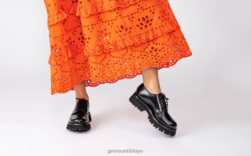 Grenson çobanpüskülü kadınlar siyah resmi ayakkabı B466H323