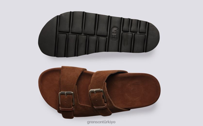 Grenson bitki örtüsü kadınlar kahverengi sandalet B466H373