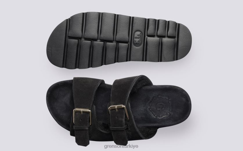 Grenson bitki örtüsü kadınlar siyah sandalet B466H375