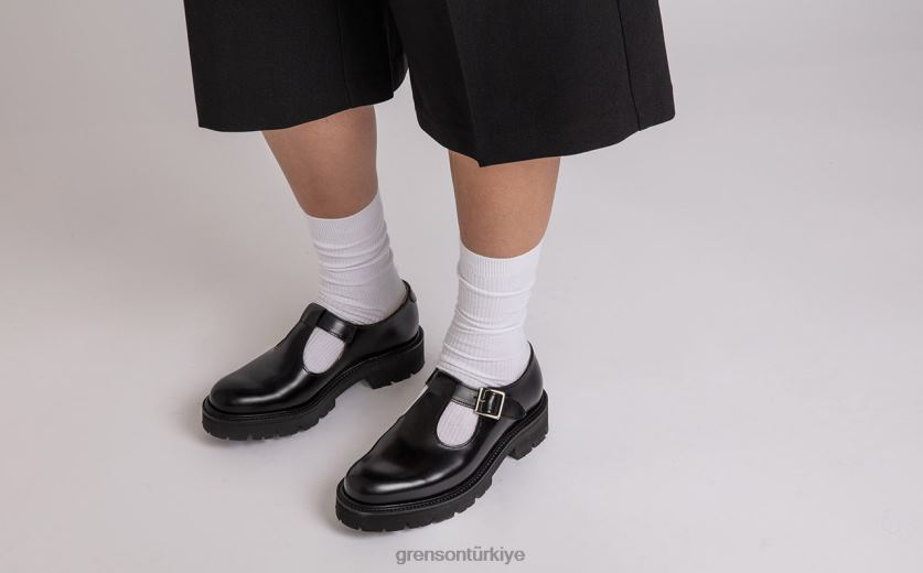 Grenson deniz kemiği kadınlar siyah sandalet B466H390