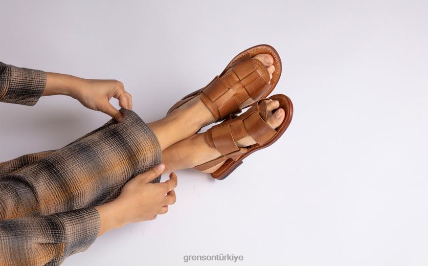 Grenson irade 3 kadınlar zencefil perdahlı sandalet B466H386