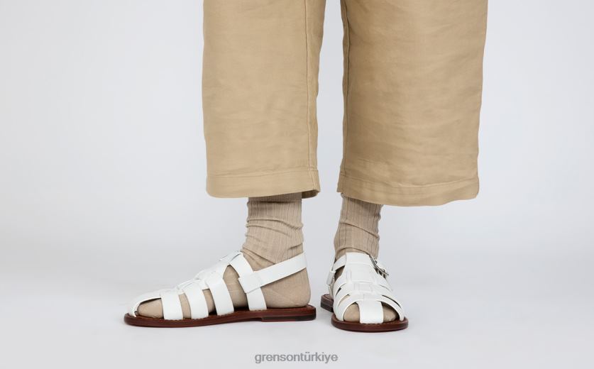 Grenson kraliçe kadınlar beyaz sandalet B466H378