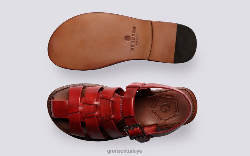Grenson kraliçe kadınlar kırmızı sandalet B466H379