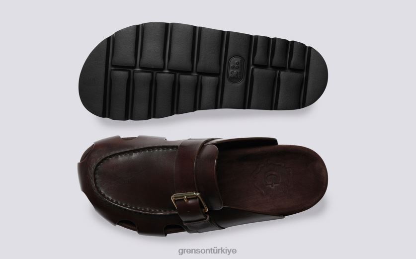 Grenson noktalı kadınlar koyu kahverengi sandalet B466H371