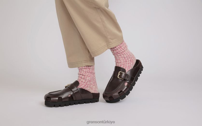 Grenson noktalı kadınlar koyu kahverengi sandalet B466H371