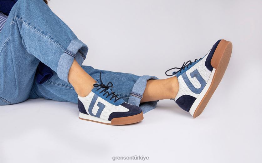 Grenson spor ayakkabı 51 kadınlar Beyaz mavi Spor ayakkabı B466H344