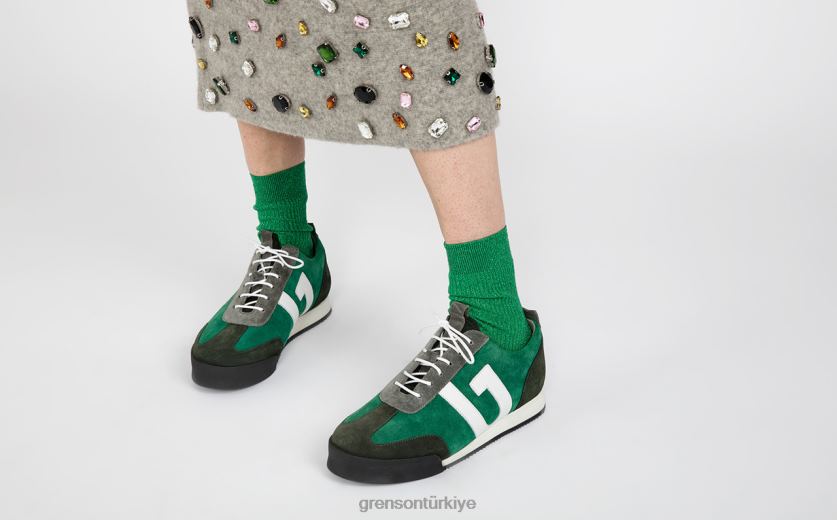 Grenson spor ayakkabı 51 kadınlar yeşil çoklu Spor ayakkabı B466H346