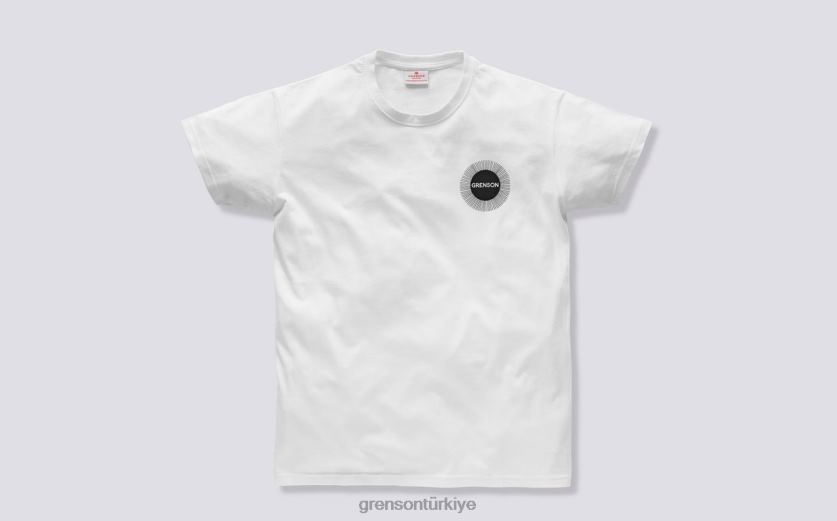 Grenson güneş patlaması t-shirt üniseks beyaz kıyafetler B466H530