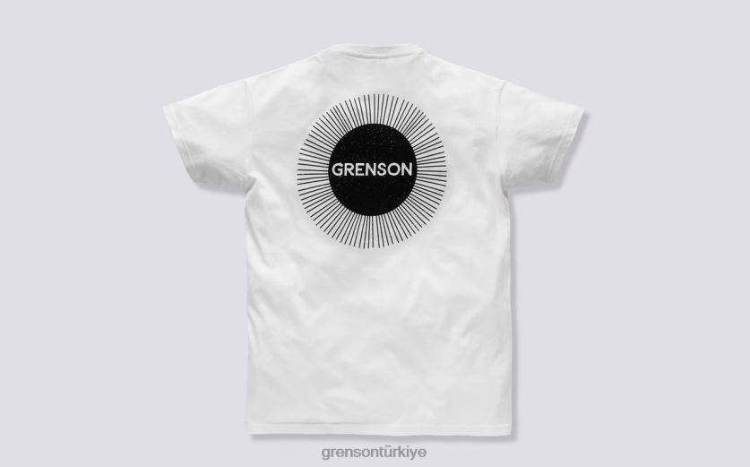 Grenson güneş patlaması t-shirt üniseks beyaz kıyafetler B466H530