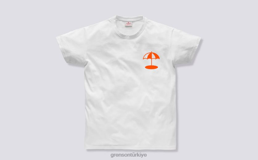 Grenson yaz tişörtü üniseks beyaz kıyafetler B466H526